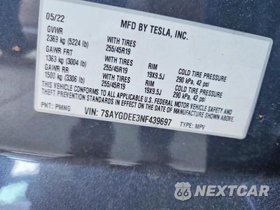 Zdjęcie 13 z 13 samochodu: 2022 TESLA MODEL Y VIN:7SAYGDEE3NF439697 - miniatura