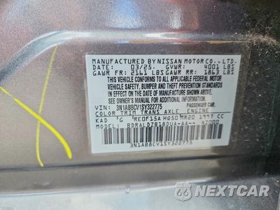 Zdjęcie 12 z 12 samochodu: 2025 NISSAN SENTRA SV VIN:3N1AB8CV1SY322775 - miniatura