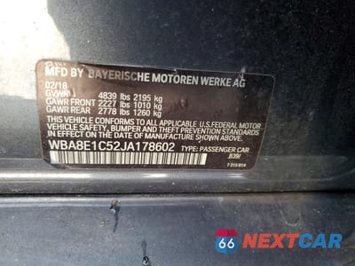 Zdjęcie 12 z 12 samochodu: 2018 BMW 3ER 330E VIN:WBA8E1C52JA178602 - miniatura