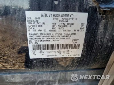 Zdjęcie 14 z 14 samochodu: 2020 FORD EXPLORER XLT VIN:1FMSK8DH9LGA08073 - miniatura