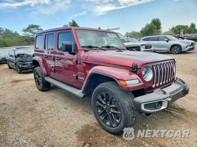 Czwarte zdjęcie samochodu z boku: 2021 JEEP WRANGLER UNLIMITED SAHARA 4XE VIN:1C4JJXP69MW767109 - miniatura