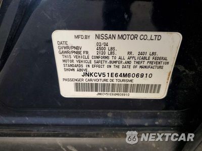 Zdjęcie 13 z 13 samochodu: 2004 INFINITI G35 BASE VIN:JNKCV51E64M606910 - miniatura