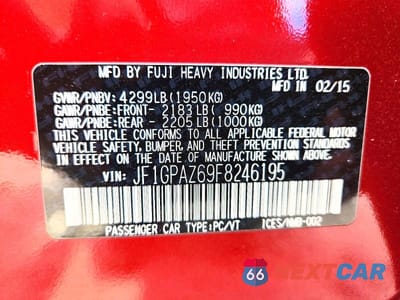 Zdjęcie 13 z 13 samochodu: 2015 SUBARU IMPREZA SPORT LIMITED VIN:JF1GPAZ69F8246195 - miniatura