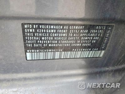 Zdjęcie 12 z 12 samochodu: 2013 VOLKSWAGEN GOLF VIN:WVWDM7AJ4DW062106 - miniatura
