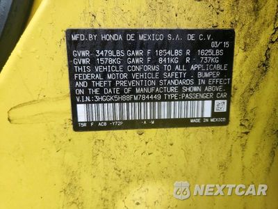Zdjęcie 12 z 12 samochodu: 2015 HONDA FIT EX VIN:3HGGK5H88FM784449 - miniatura