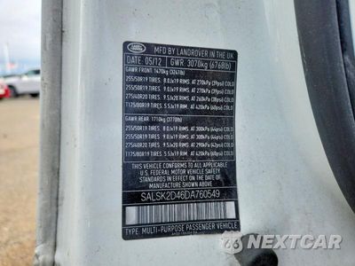 Zdjęcie 13 z 13 samochodu: 2013 LAND ROVER RANGE ROVER SPORT HSE LUXURY VIN:SALSK2D46DA760549 - miniatura