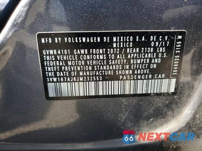 Zdjęcie 12 z 12 samochodu: 2018 VOLKSWAGEN JETTA S VIN:3VW167AJ6JM232553 - miniatura