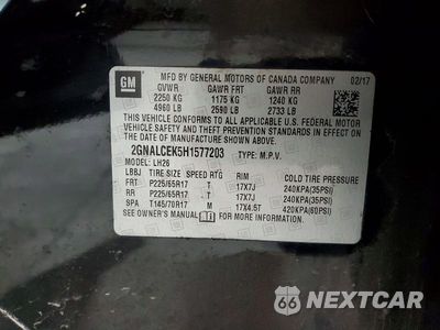 Zdjęcie 13 z 13 samochodu: 2017 CHEVROLET EQUINOX LT VIN:2GNALCEK5H1577203 - miniatura
