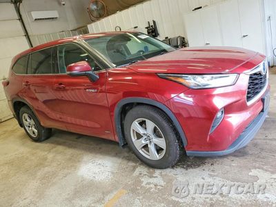 Czwarte zdjęcie samochodu z boku: 2020 TOYOTA HIGHLANDER HYBRID LE VIN:5TDBBRCH5LS005298 - miniatura