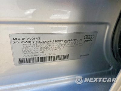 Zdjęcie 12 z 12 samochodu: 2005 AUDI A4 1.8T VIN:WAUJC68E25A015676 - miniatura