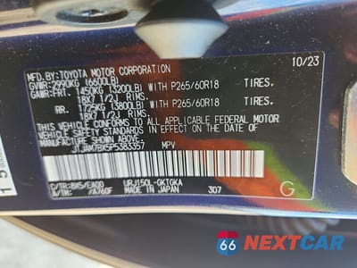 Zdjęcie 15 z 15 samochodu: 2023 LEXUS GX 460 BASE VIN:JTJAM7BX5P5383357 - miniatura