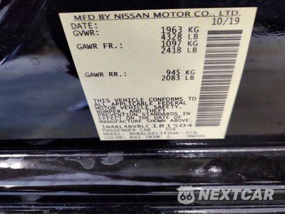 Zdjęcie 12 z 12 samochodu: 2020 NISSAN ALTIMA S VIN:1N4BL4BV8LC181504 - miniatura