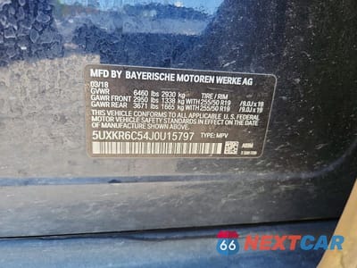 Zdjęcie 14 z 14 samochodu: 2018 BMW X5 XDRIVE50I VIN:5UXKR6C54J0U15797 - miniatura