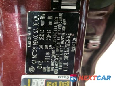 Zdjęcie 12 z 12 samochodu: 2018 KIA FORTE LX VIN:3KPFL4A77JE232642 - miniatura