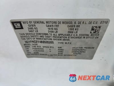 Zdjęcie 13 z 13 samochodu: 2011 CADILLAC SRX PREMIUM COLLECTION VIN:3GYFNCEY4BS505265 - miniatura