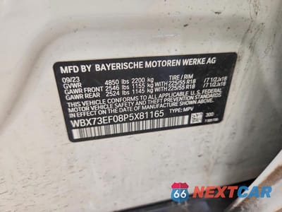 Zdjęcie 13 z 13 samochodu: 2023 BMW X1 XDRIVE28I VIN:WBX73EF08P5X81165 - miniatura