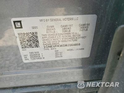 Zdjęcie 13 z 13 samochodu: 2021 CHEVROLET TRAVERSE LS VIN:1GNEVFKW1MJ164859 - miniatura