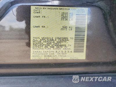Zdjęcie 12 z 12 samochodu: 2015 NISSAN ALTIMA 2.5 S VIN:1N4AL3AP2FN375334 - miniatura