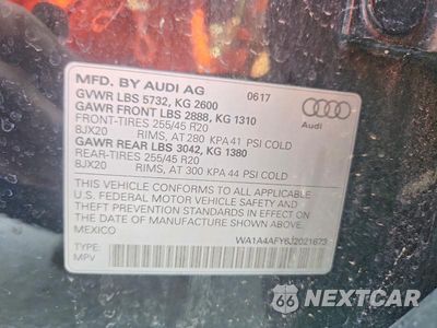 Zdjęcie 13 z 13 samochodu: 2018 AUDI SQ5 PREMIUM PLUS VIN:WA1A4AFY6J2021673 - miniatura