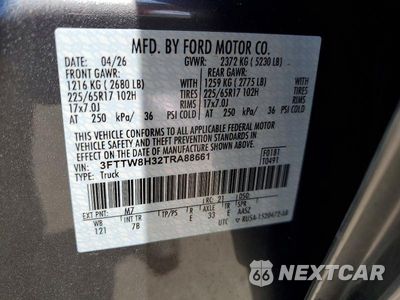 Zdjęcie 12 z 12 samochodu: 2026 FORD MAVERICK XLT VIN:3FTTW8H32TRA88661 - miniatura