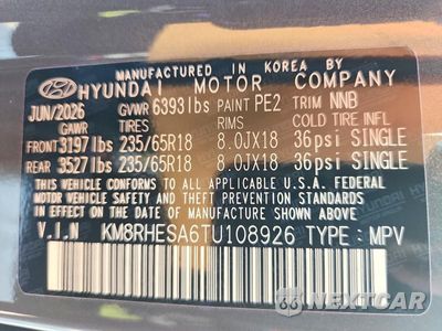 Zdjęcie 13 z 13 samochodu: 2026 HYUNDAI PALISADE SEL PREMIUM VIN:KM8RHESA6TU108926 - miniatura