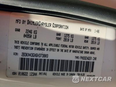 Zdjęcie 12 z 12 samochodu: 2006 DODGE CHARGER SE VIN:2B3KA43GX6H373803 - miniatura