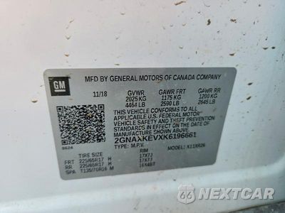 Zdjęcie 12 z 12 samochodu: 2019 CHEVROLET EQUINOX LT VIN:2GNAXKEVXK6196661 - miniatura