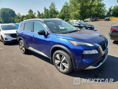 Czwarte zdjęcie samochodu z boku: 2021 NISSAN ROGUE PLATINUM VIN:JN8AT3DD0MW320470 - miniatura