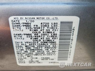 Zdjęcie 13 z 13 samochodu: 2020 NISSAN ROGUE SV VIN:JN8AT2MVXLW138972 - miniatura