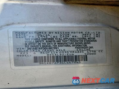 Zdjęcie 12 z 12 samochodu: 2016 NISSAN SENTRA SV VIN:3N1AB7AP3GL667261 - miniatura