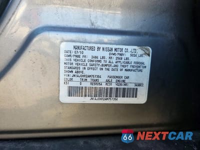 Zdjęcie 13 z 13 samochodu: 2010 INFINITI EX35 BASE VIN:JN1AJ0HR2AM757354 - miniatura
