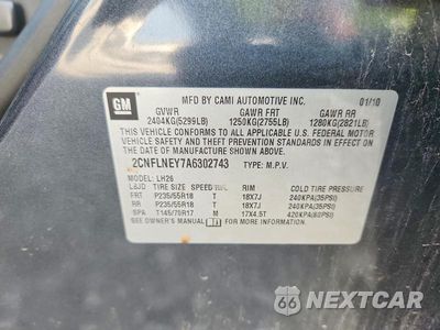 Zdjęcie 12 z 12 samochodu: 2010 CHEVROLET EQUINOX LT VIN:2CNFLNEY7A6302743 - miniatura