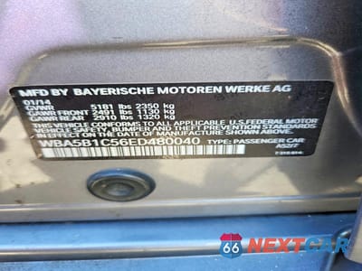 Zdjęcie 12 z 12 samochodu: 2014 BMW 535 I VIN:WBA5B1C56ED480040 - miniatura