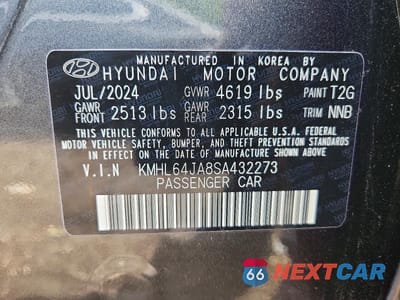 Zdjęcie 13 z 13 samochodu: 2025 HYUNDAI SONATA SEL VIN:KMHL64JA8SA432273 - miniatura