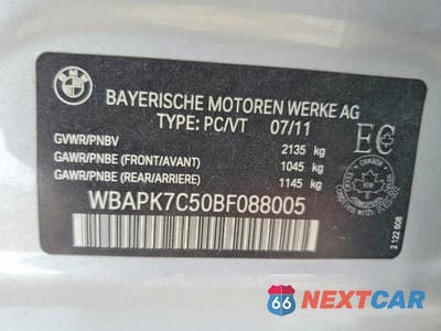 Zdjęcie 12 z 12 samochodu: 2011 BMW 328 XI VIN:WBAPK7C50BF088005 - miniatura