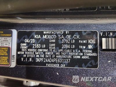 Zdjęcie 12 z 12 samochodu: 2023 KIA FORTE LXS VIN:3KPF24AD4PE631137 - miniatura
