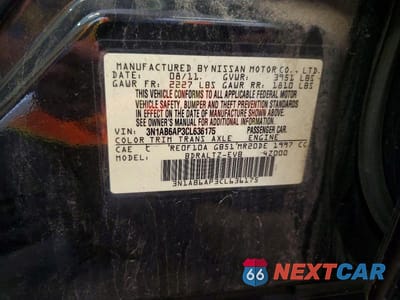 Zdjęcie 12 z 12 samochodu: 2012 NISSAN SENTRA 2.0 VIN:3N1AB6AP3CL636175 - miniatura