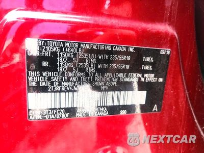Zdjęcie 13 z 13 samochodu: 2018 TOYOTA RAV4 ADVENTURE VIN:2T3RFREV4JW771573 - miniatura