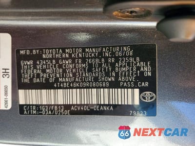 Zdjęcie 12 z 12 samochodu: 2009 TOYOTA CAMRY LE VIN:4T4BE46K09R080689 - miniatura