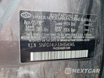 Zdjęcie 12 z 12 samochodu: 2018 HYUNDAI ELANTRA SE VIN:5NPD74LF3JH354345 - miniatura