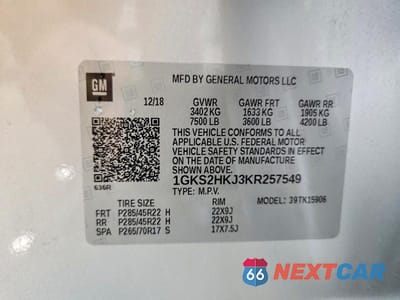 Zdjęcie 14 z 14 samochodu: 2019 GMC YUKON XL DENALI VIN:1GKS2HKJ3KR257549 - miniatura