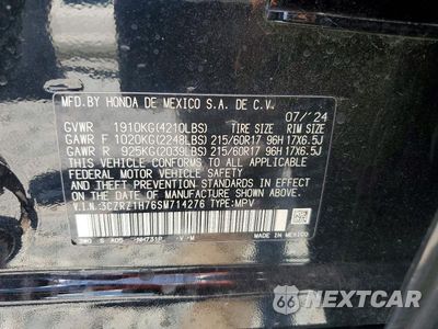 Zdjęcie 13 z 13 samochodu: 2025 HONDA HR-V EXL VIN:3CZRZ1H76SM714276 - miniatura