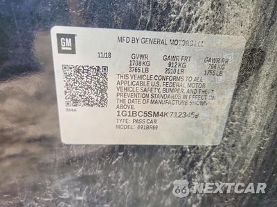 Zdjęcie 12 z 12 samochodu: 2019 CHEVROLET CRUZE LS VIN:1G1BC5SM4K7123459 - miniatura