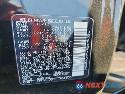 Zdjęcie 13 z 13 samochodu: 2014 NISSAN JUKE S VIN:JN8AF5MR4ET355496 - miniatura