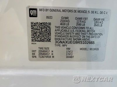 Zdjęcie 13 z 13 samochodu: 2024 CHEVROLET EQUINOX LT VIN:3GNAXUEG9RS102665 - miniatura