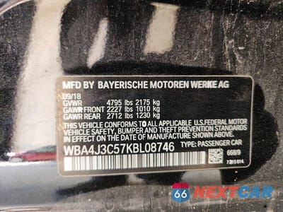 Zdjęcie 12 z 12 samochodu: 2019 BMW 430XI GRAN COUPE VIN:WBA4J3C57KBL08746 - miniatura