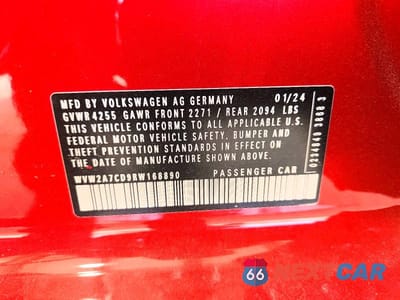 Zdjęcie 13 z 13 samochodu: 2024 VOLKSWAGEN GTI SE VIN:WVW2A7CD9RW168890 - miniatura