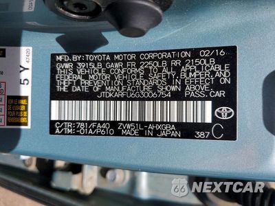Zdjęcie 12 z 12 samochodu: 2016 TOYOTA PRIUS THREE VIN:JTDKARFU6G3006754 - miniatura