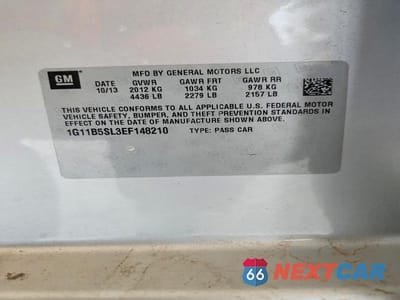 Zdjęcie 12 z 12 samochodu: 2014 CHEVROLET MALIBU LS VIN:1G11B5SL3EF148210 - miniatura