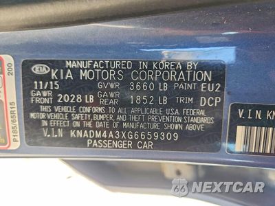 Zdjęcie 12 z 12 samochodu: 2016 KIA RIO LX VIN:KNADM4A3XG6659309 - miniatura